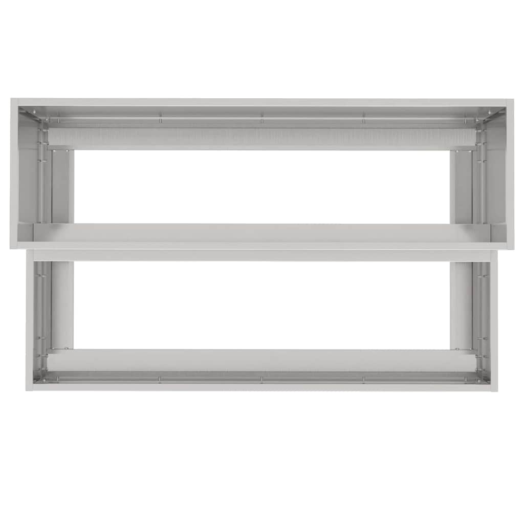 vidaXL Garten-Pflanzgefäß Silber 100 x 60 x 45 cm Edelstahl