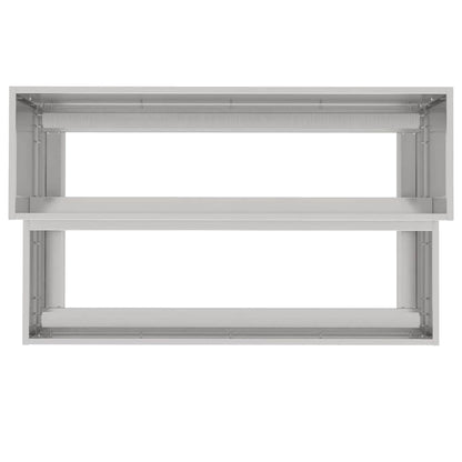 vidaXL Garten-Pflanzgefäß Silber 100 x 60 x 45 cm Edelstahl