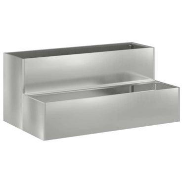 vidaXL Garten-Pflanzgefäß Silber 100 x 60 x 45 cm Verzinkter Stahl