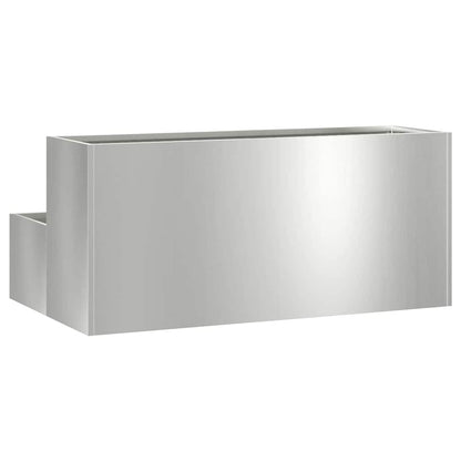 vidaXL Garten-Pflanzgefäß Silber 100 x 60 x 45 cm Verzinkter Stahl