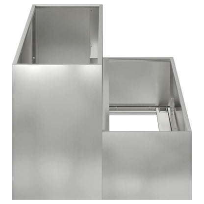 vidaXL Garten-Pflanzgefäß Silber 100 x 60 x 45 cm Verzinkter Stahl