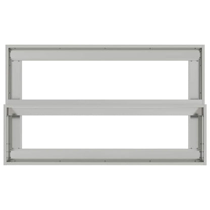 vidaXL Garten-Pflanzgefäß Silber 100 x 60 x 45 cm Verzinkter Stahl