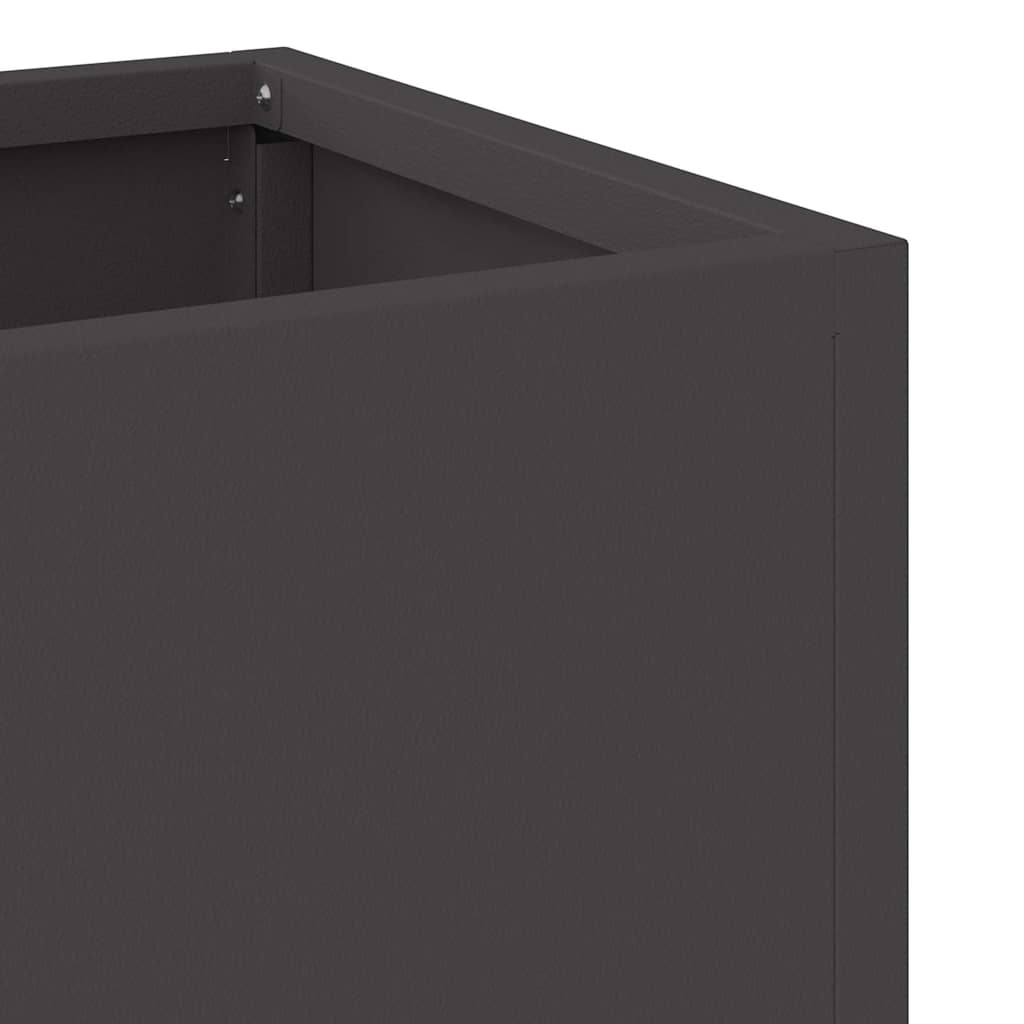 vidaXL Hochbeet Gartenpflanzer Schwarz 100 x 26 x 82 cm Stahl
