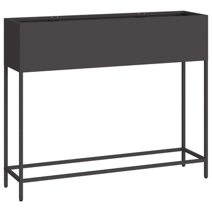 vidaXL Hochbeet Gartenpflanzer Schwarz 100 x 26 x 82 cm Stahl