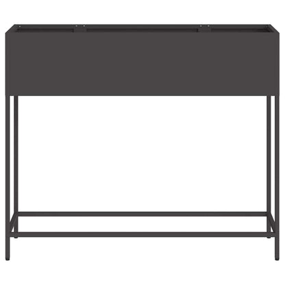 vidaXL Hochbeet Gartenpflanzer Schwarz 100 x 26 x 82 cm Stahl