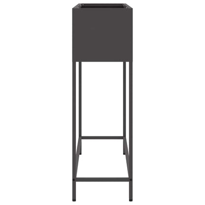 vidaXL Hochbeet Gartenpflanzer Schwarz 100 x 26 x 82 cm Stahl