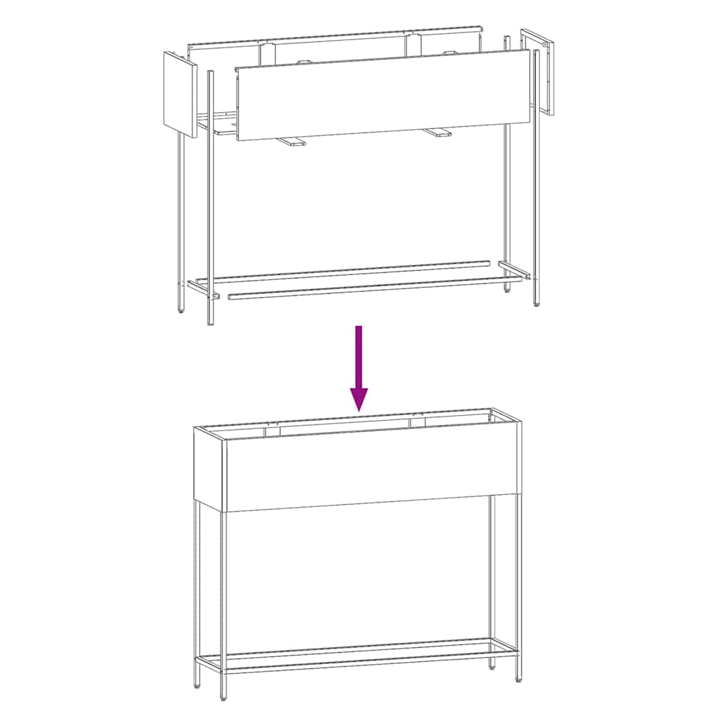 vidaXL Hochbeet Gartenpflanzer Weiß 100 x 26 x 82 cm Stahl