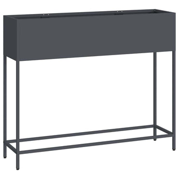 vidaXL Hochbeet Gartenpflanzer Anthrazit 100 x 26 x 82 cm Stahl