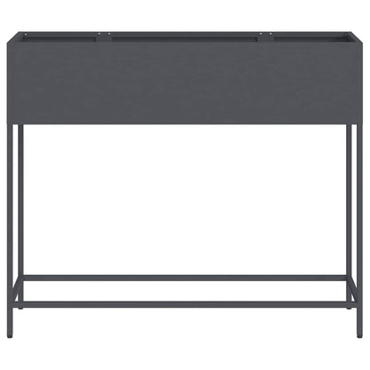 vidaXL Hochbeet Gartenpflanzer Anthrazit 100 x 26 x 82 cm Stahl