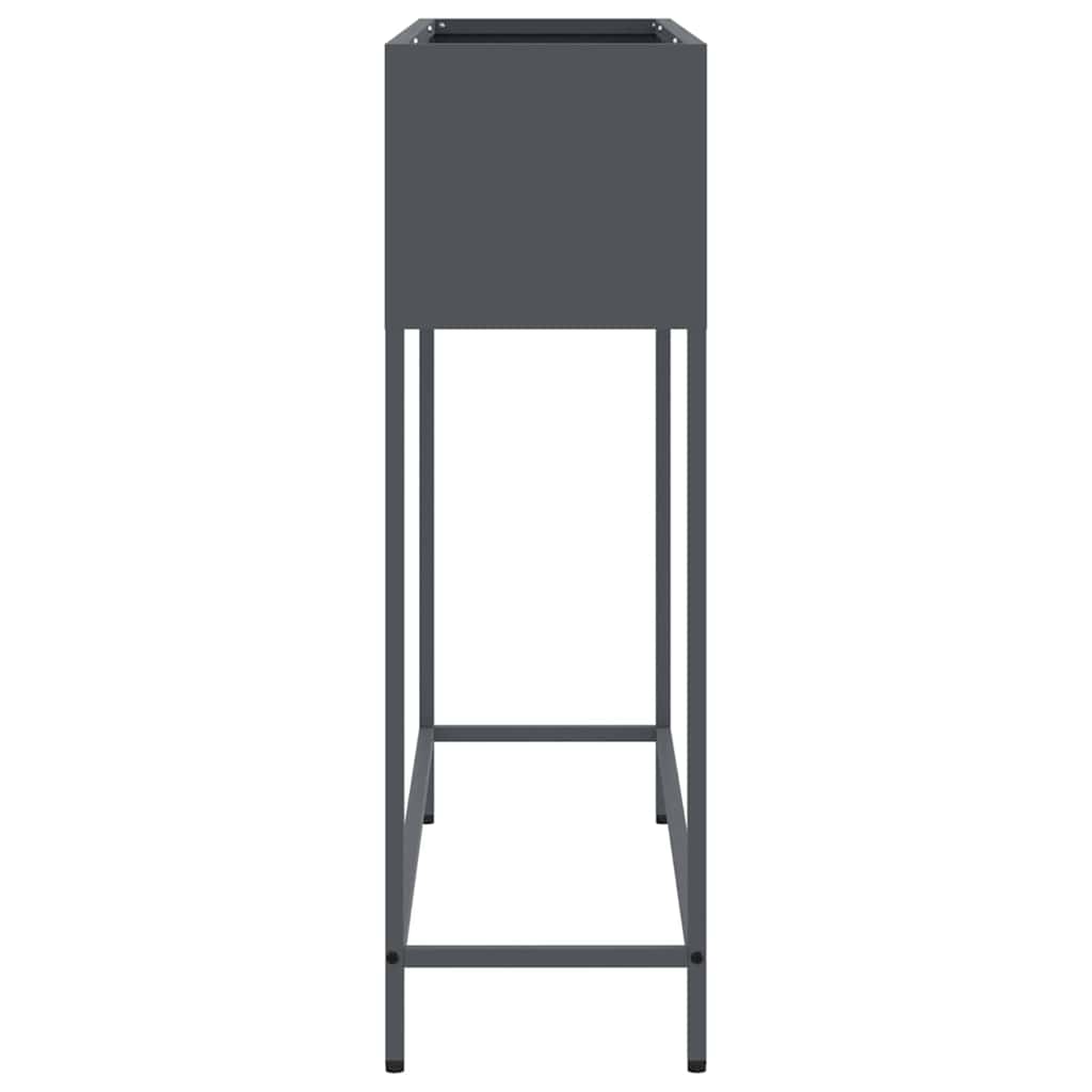 vidaXL Hochbeet Gartenpflanzer Anthrazit 100 x 26 x 82 cm Stahl