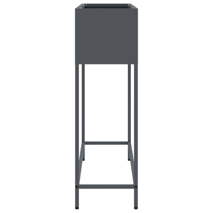 vidaXL Hochbeet Gartenpflanzer Anthrazit 100 x 26 x 82 cm Stahl