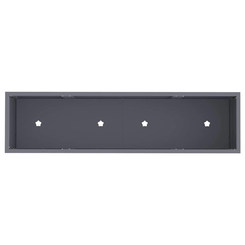 vidaXL Hochbeet Gartenpflanzer Anthrazit 100 x 26 x 82 cm Stahl