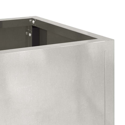 vidaXL Hochbeet Gartenpflanzer Silber 100 x 26 x 82 cm Edelstahl
