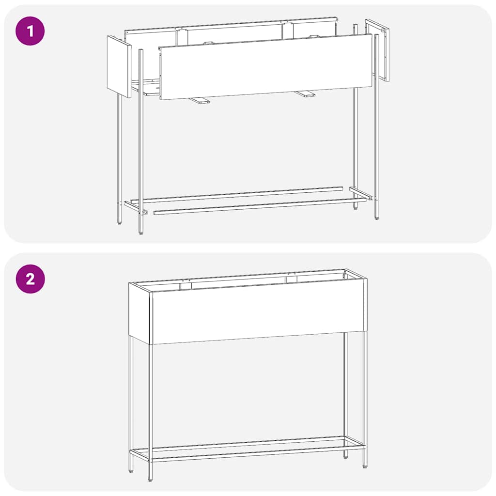vidaXL Hochbeet Gartenpflanzer Silber 100 x 26 x 82 cm Edelstahl