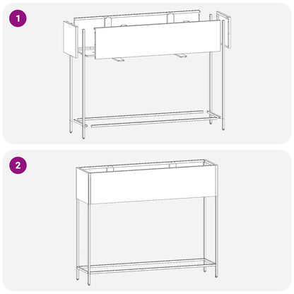 vidaXL Hochbeet Gartenpflanzer Silber 100 x 26 x 82 cm Edelstahl
