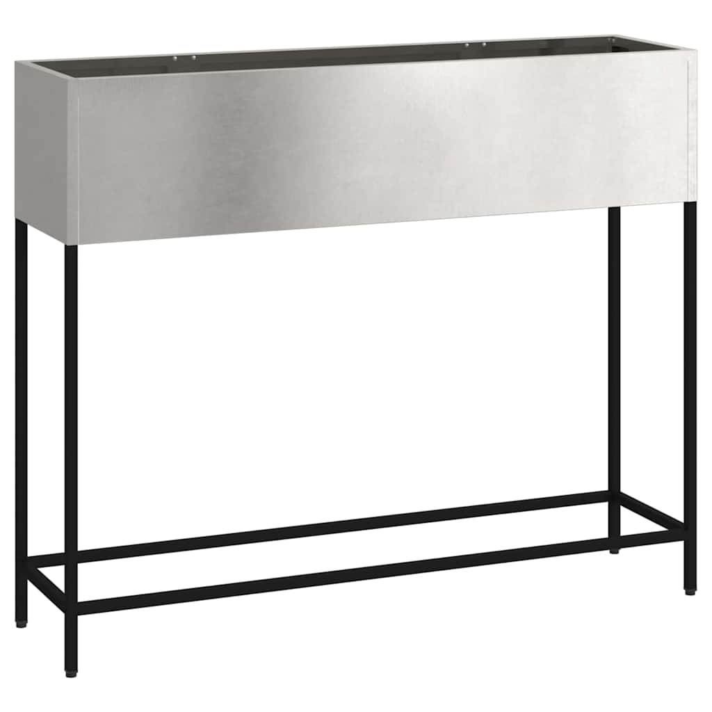 vidaXL Hochbeet Gartenpflanzer Silber 100 x 26 x 82 cm Edelstahl