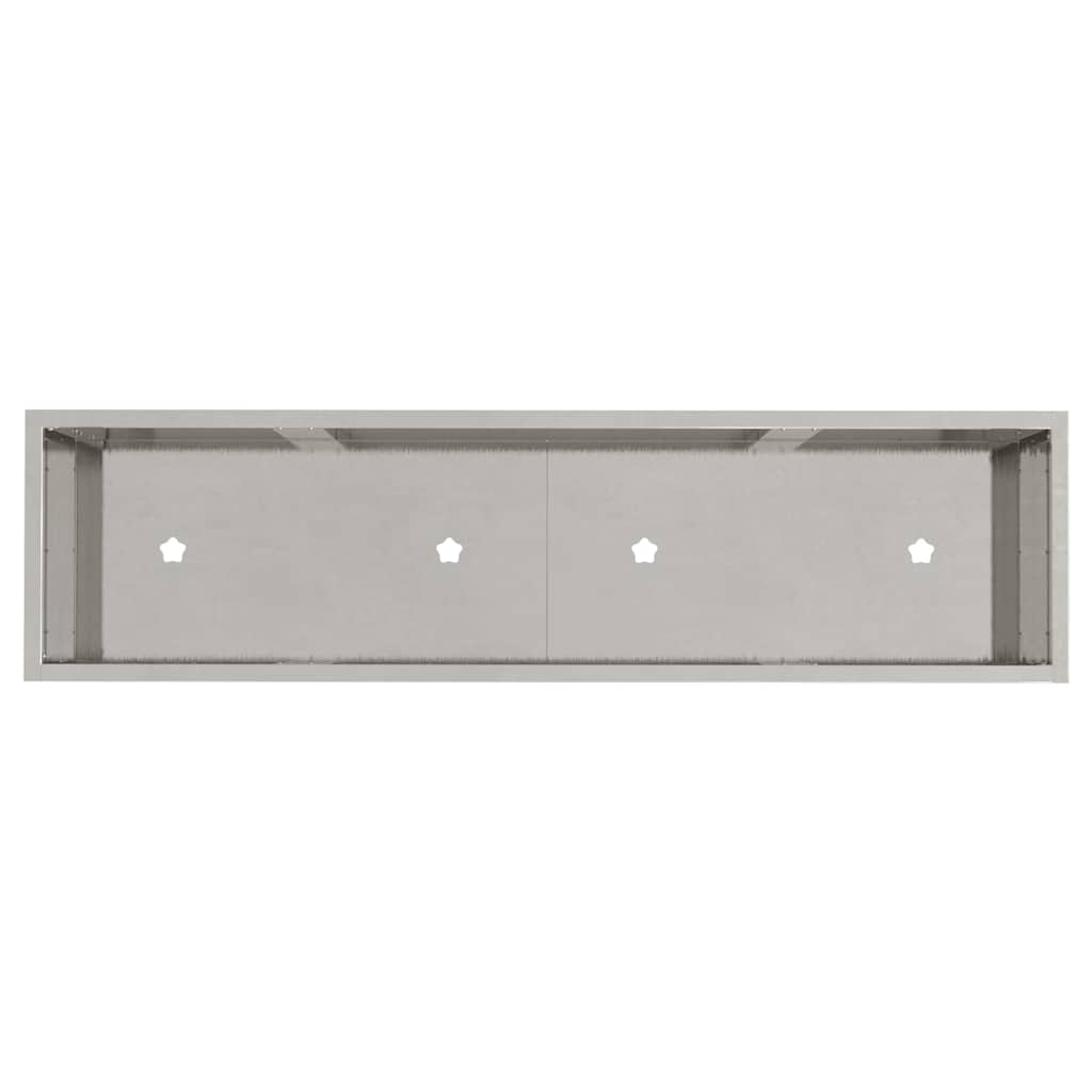 vidaXL Hochbeet Gartenpflanzer Silber 100 x 26 x 82 cm Edelstahl