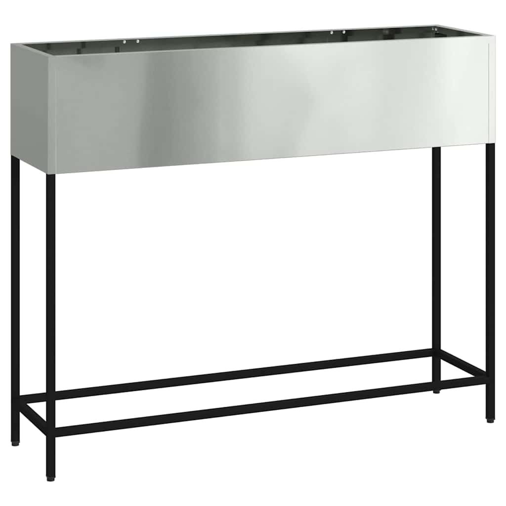 vidaXL Hochbeet Gartenpflanzer Silber 100 x 26 x 82 cm