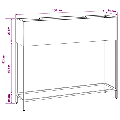 vidaXL Hochbeet Gartenpflanzer Silber 100 x 26 x 82 cm