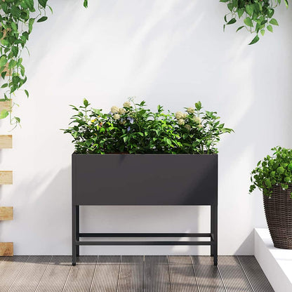 vidaXL Hochbeet Gartenpflanzer Schwarz 60 x 26 x 45 cm Stahl