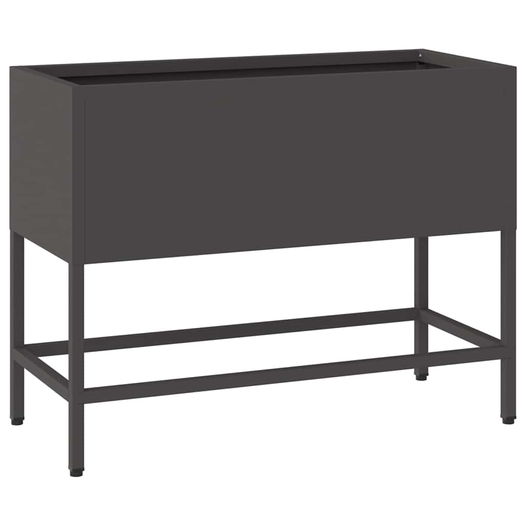 vidaXL Hochbeet Gartenpflanzer Schwarz 60 x 26 x 45 cm Stahl