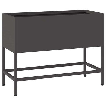 vidaXL Hochbeet Gartenpflanzer Schwarz 60 x 26 x 45 cm Stahl