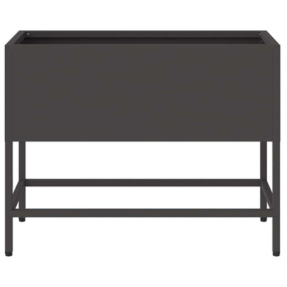vidaXL Hochbeet Gartenpflanzer Schwarz 60 x 26 x 45 cm Stahl