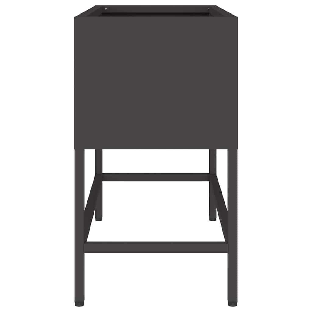 vidaXL Hochbeet Gartenpflanzer Schwarz 60 x 26 x 45 cm Stahl