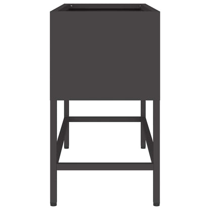 vidaXL Hochbeet Gartenpflanzer Schwarz 60 x 26 x 45 cm Stahl