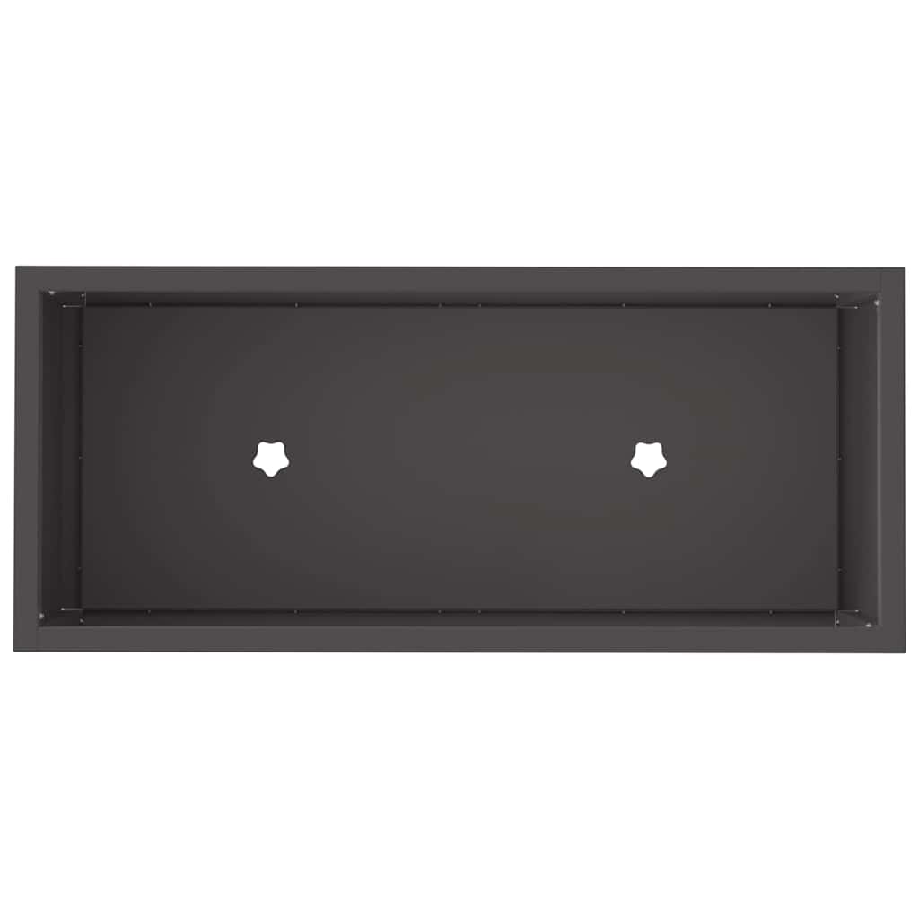 vidaXL Hochbeet Gartenpflanzer Schwarz 60 x 26 x 45 cm Stahl