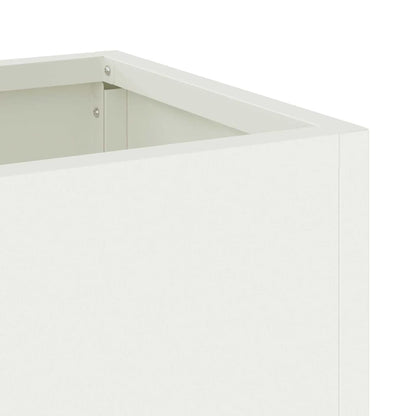 vidaXL Hochbeet Gartenpflanzer Weiß 60 x 26 x 45 cm Stahl