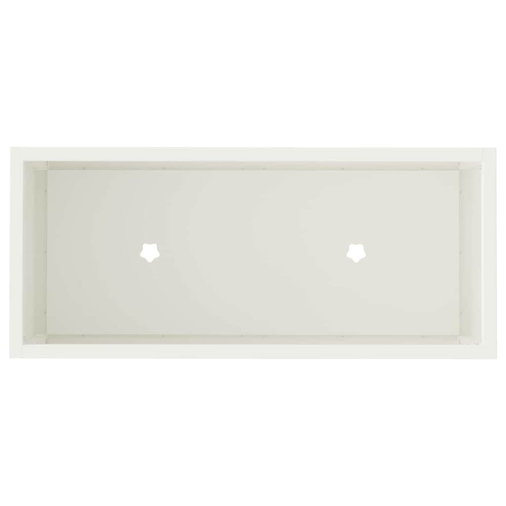 vidaXL Hochbeet Gartenpflanzer Weiß 60 x 26 x 45 cm Stahl