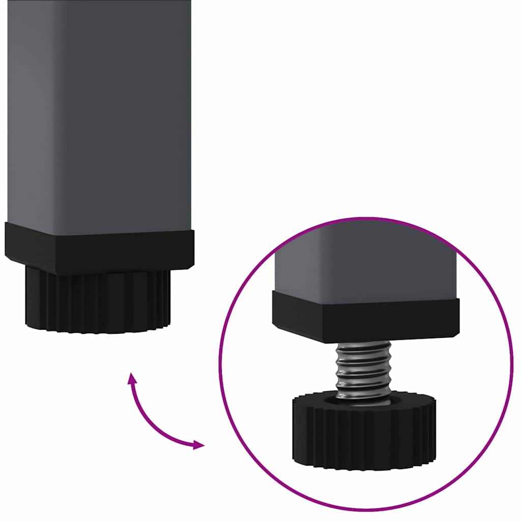 Hochbeet Gartenpflanzer Anthrazit 60 x 26 x 45 cm Stahl