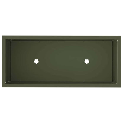 vidaXL Hochbeet Gartenpflanzer Olivgrün 60 x 26 x 45 cm Stahl