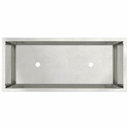 Hochbeet Gartenpflanzer Silber 60 x 26 x 45 cm Edelstahl