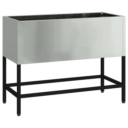 vidaXL Hochbeet Gartenpflanzer Silber 60 x 26 x 45 cm Verzinkter Stahl
