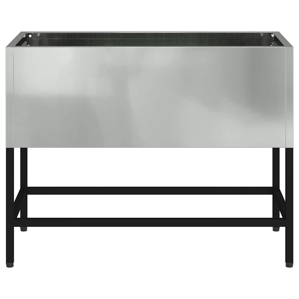 vidaXL Hochbeet Gartenpflanzer Silber 60 x 26 x 45 cm Verzinkter Stahl