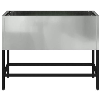 vidaXL Hochbeet Gartenpflanzer Silber 60 x 26 x 45 cm Verzinkter Stahl