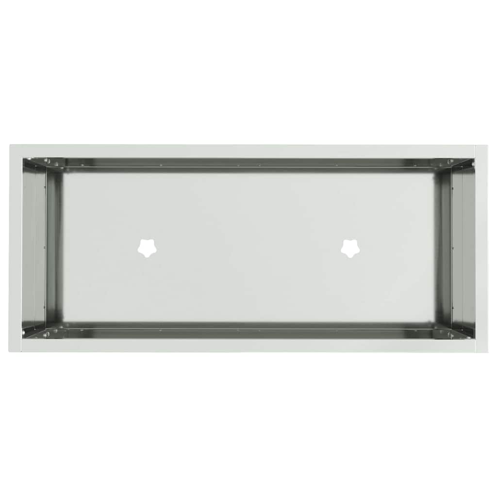 vidaXL Hochbeet Gartenpflanzer Silber 60 x 26 x 45 cm Verzinkter Stahl