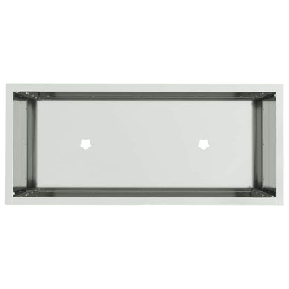 vidaXL Hochbeet Gartenpflanzer Silber 60 x 26 x 45 cm Verzinkter Stahl