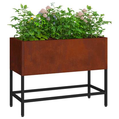 vidaXL Hochbeet Gartenpflanzer Rostig 60 x 26 x 45 cm Wetterfeststahl