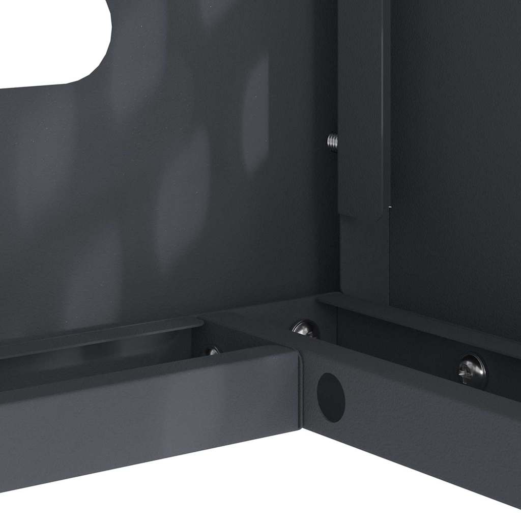 Klimaanlagenabdeckung Anthrazit 90 x 40 x 60 cm Stahl