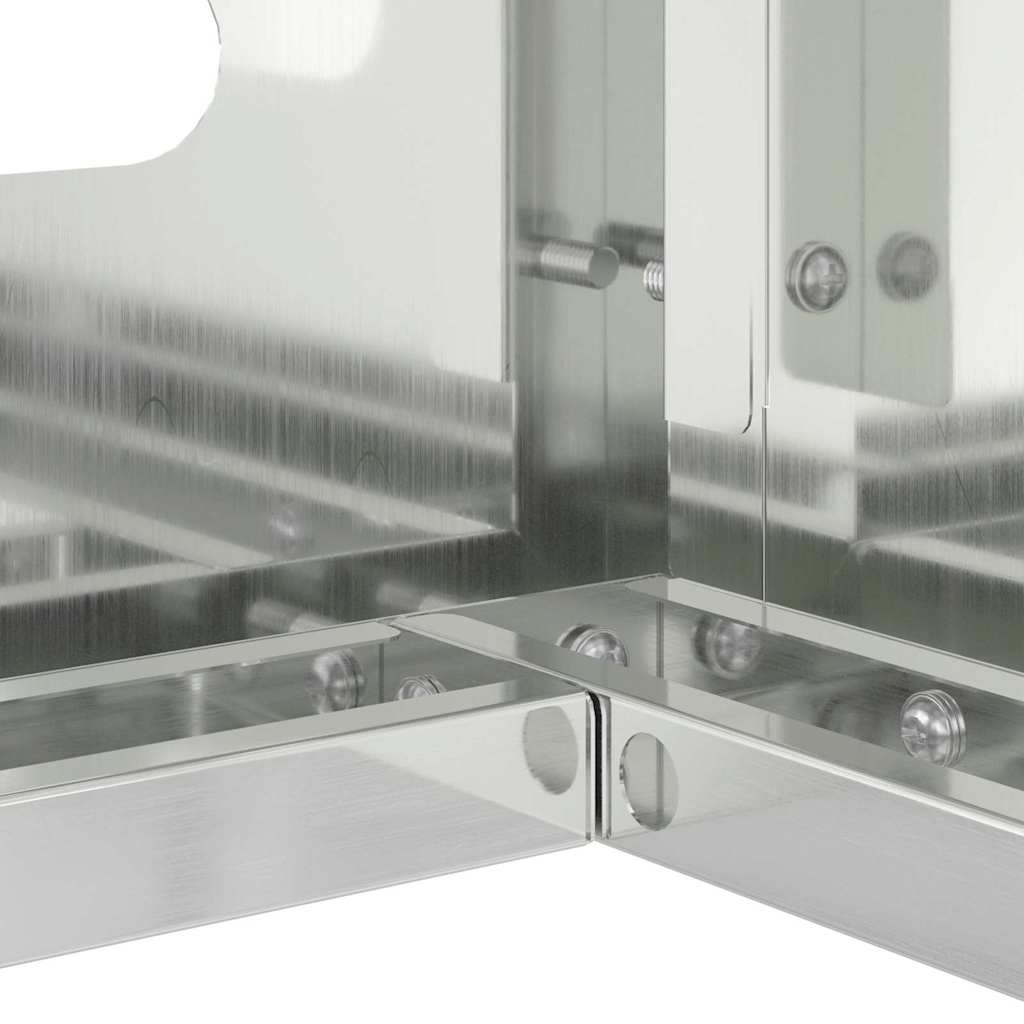 Klimaanlagenabdeckung Silber 100 x 50 x 70 cm Verzinkter Stahl