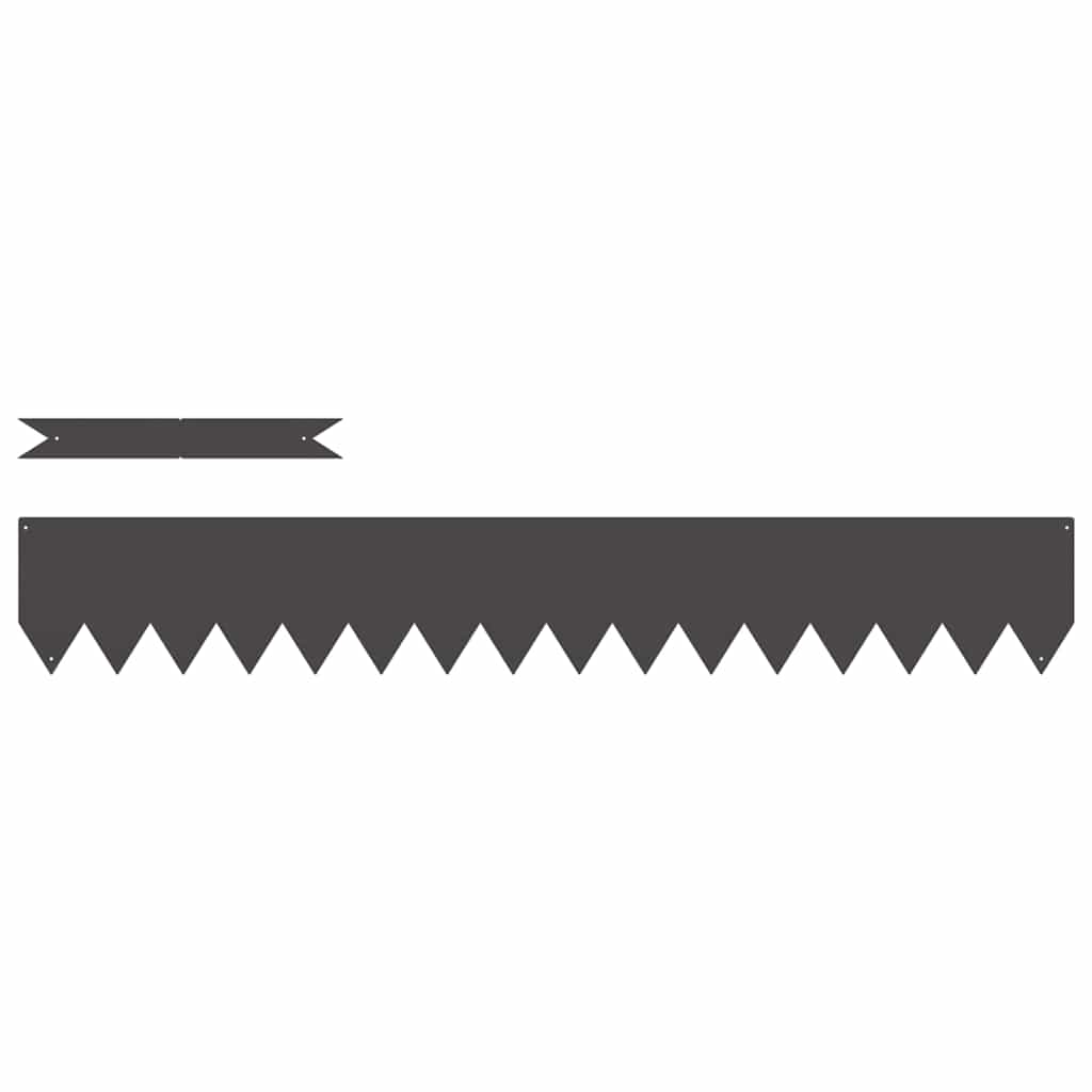 Raseneinfassung 50 pcs Schwarz 100 x 0,05 x 20 cm