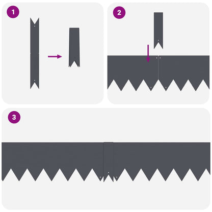 Raseneinfassung 30 pcs Anthrazit 100 x 0,05 x 20 cm