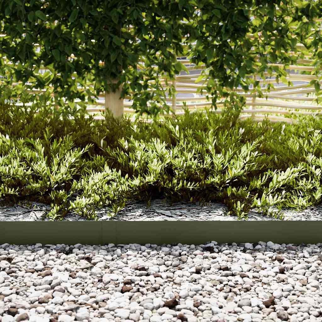 Raseneinfassung 50 pcs Olive Grün 100 x 0,05 x 20 cm