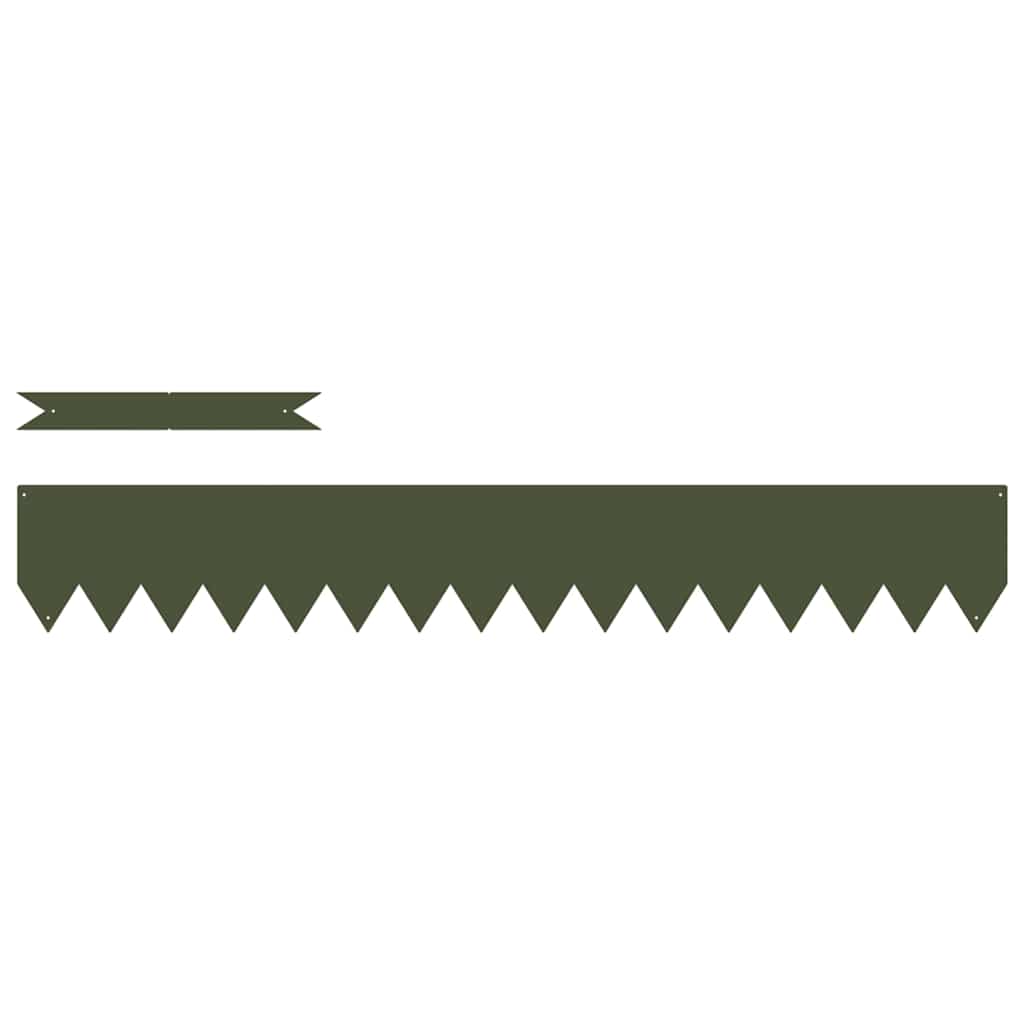Raseneinfassung 50 pcs Olive Grün 100 x 0,05 x 20 cm