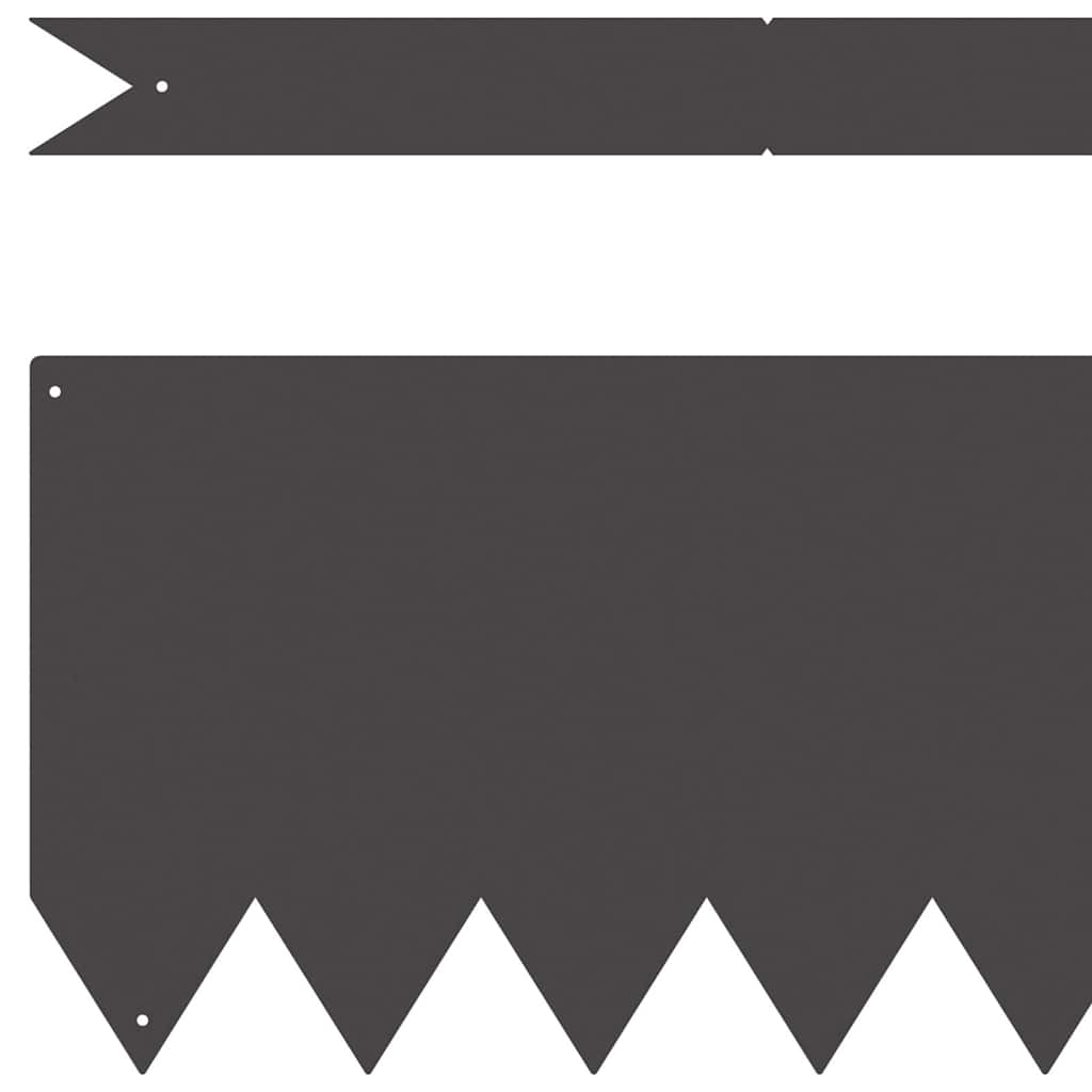 Raseneinfassung 10 pcs Schwarz 100 x 0,05 x 20 cm