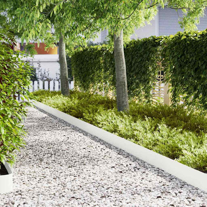 Raseneinfassung 30 pcs Weiß 100 x 0,05 x 20 cm