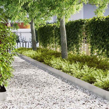 Raseneinfassung 20 pcs Silber 100 x 0,05 x 20 cm Edelstahl